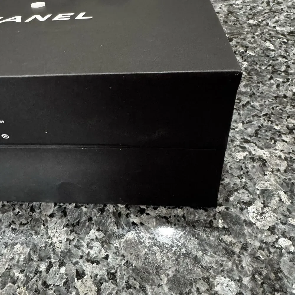 Chanel Black Paper Shopping Flower Gift Empty Bag 17 x 13 x 6.5